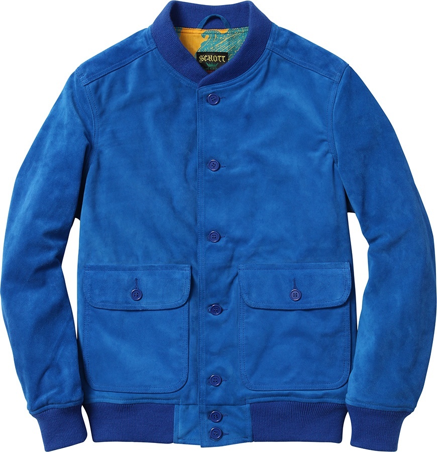 Supreme/Schott® Suede Bomber Jacket view 2